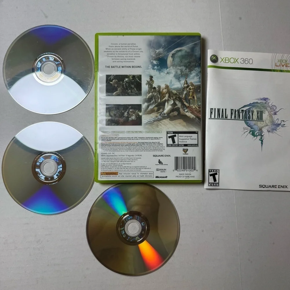 Final Fantasy XIII Microsoft Xbox 360 Square Enix - Complete w/ Manual CIB
